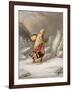 An Indian Woman Wearing Snowshoes-Cornelius Krieghoff-Framed Giclee Print