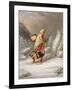 An Indian Woman Wearing Snowshoes-Cornelius Krieghoff-Framed Giclee Print