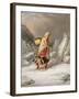 An Indian Woman Wearing Snowshoes-Cornelius Krieghoff-Framed Giclee Print