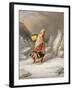 An Indian Woman Wearing Snowshoes-Cornelius Krieghoff-Framed Giclee Print