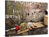 An Indonesian Boy Wearing a Spiderman Mask Sleeps on a Piece of Cardboard-Ed Wray-Stretched Canvas