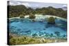 An Indonesian Pinisi Schooner in a Lagoon in Raja Ampat, Indonesia-Stocktrek Images-Stretched Canvas