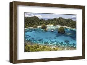 An Indonesian Pinisi Schooner in a Lagoon in Raja Ampat, Indonesia-Stocktrek Images-Framed Photographic Print