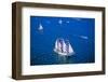 An Indonesian ship in the Liberty 100 celebration in New York City's Hudson River-null-Framed Photographic Print