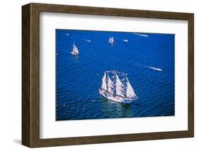 An Indonesian ship in the Liberty 100 celebration in New York City's Hudson River-null-Framed Photographic Print