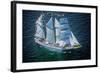 An Indonesian ship in the Liberty 100 celebration in New York City's Hudson River-null-Framed Photographic Print