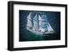 An Indonesian ship in the Liberty 100 celebration in New York City's Hudson River-null-Framed Photographic Print