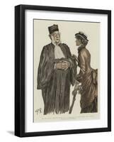 An Informal Consultation in a Corridor of the Paris Law Courts-Charles Paul Renouard-Framed Giclee Print