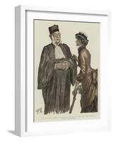 An Informal Consultation in a Corridor of the Paris Law Courts-Charles Paul Renouard-Framed Giclee Print