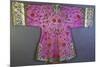 An Informal Robe of Mauve Satin Woven with a Floral Damask Repeat, Embroidered with Pheasants,…-null-Mounted Giclee Print