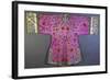 An Informal Robe of Mauve Satin Woven with a Floral Damask Repeat, Embroidered with Pheasants,…-null-Framed Giclee Print