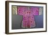 An Informal Robe of Mauve Satin Woven with a Floral Damask Repeat, Embroidered with Pheasants,…-null-Framed Giclee Print