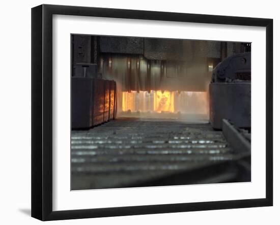 An Ingot in a Bloom Mill, Park Gate Iron and Steel Company, Rotherham, South Yorkshire, 1966-Michael Walters-Framed Photographic Print