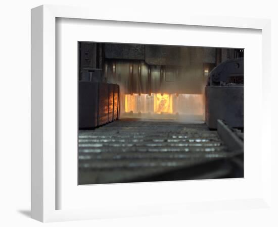 An Ingot in a Bloom Mill, Park Gate Iron and Steel Company, Rotherham, South Yorkshire, 1966-Michael Walters-Framed Photographic Print