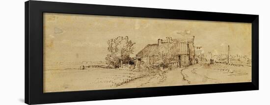 An Inn by a Roadside-Rembrandt van Rijn-Framed Premium Giclee Print