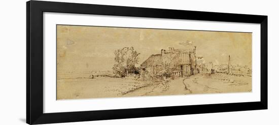 An Inn by a Roadside-Rembrandt van Rijn-Framed Giclee Print