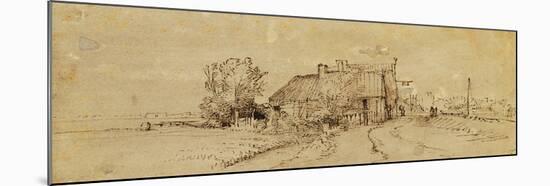 An Inn by a Roadside-Rembrandt van Rijn-Mounted Giclee Print