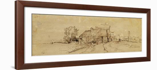 An Inn by a Roadside-Rembrandt van Rijn-Framed Giclee Print