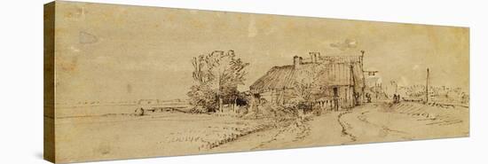An Inn by a Roadside-Rembrandt van Rijn-Stretched Canvas
