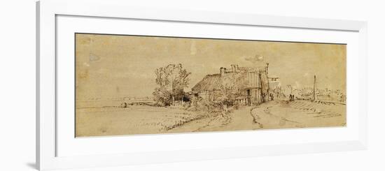 An Inn by a Roadside-Rembrandt van Rijn-Framed Giclee Print