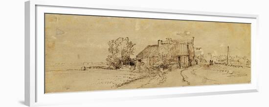 An Inn by a Roadside-Rembrandt van Rijn-Framed Giclee Print