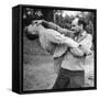 An Instructor Demonstrating a Combat Method-Dmitri Kessel-Framed Stretched Canvas