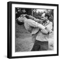 An Instructor Demonstrating a Combat Method-Dmitri Kessel-Framed Photographic Print