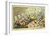 An Interesting Scene on Board an East-Indiaman, Showing the Effects of a Heavy Lunch-George Cruikshank-Framed Giclee Print