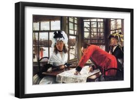 An Interesting Story-James Tissot-Framed Art Print