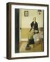 An Interior, 1919, 1919 (Oil on Canvas)-Harold Harvey-Framed Giclee Print