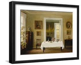 An Interior, (Oil on Canvas)-Hans Hilsoe-Framed Giclee Print