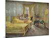 An Interior Scene: a bedroom designed by Mme. Gloria Silva at the Hotel Metropole, London, (1922)-Charles Sims-Mounted Giclee Print