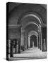 An Interior View of the Louvre Museum-Ed Clark-Stretched Canvas