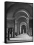 An Interior View of the Louvre Museum-Ed Clark-Framed Stretched Canvas