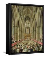 An Interior View of Westminster Abbey on the Commemoration of Handel's Centenary-Edward Edwards-Framed Stretched Canvas
