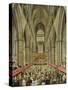 An Interior View of Westminster Abbey on the Commemoration of Handel's Centenary-Edward Edwards-Stretched Canvas