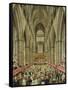 An Interior View of Westminster Abbey on the Commemoration of Handel's Centenary-Edward Edwards-Framed Stretched Canvas