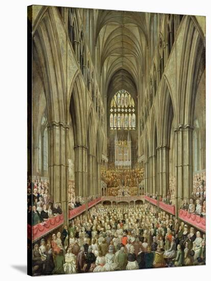 An Interior View of Westminster Abbey on the Commemoration of Handel's Centenary-Edward Edwards-Stretched Canvas