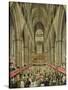 An Interior View of Westminster Abbey on the Commemoration of Handel's Centenary-Edward Edwards-Stretched Canvas