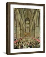 An Interior View of Westminster Abbey on the Commemoration of Handel's Centenary-Edward Edwards-Framed Giclee Print