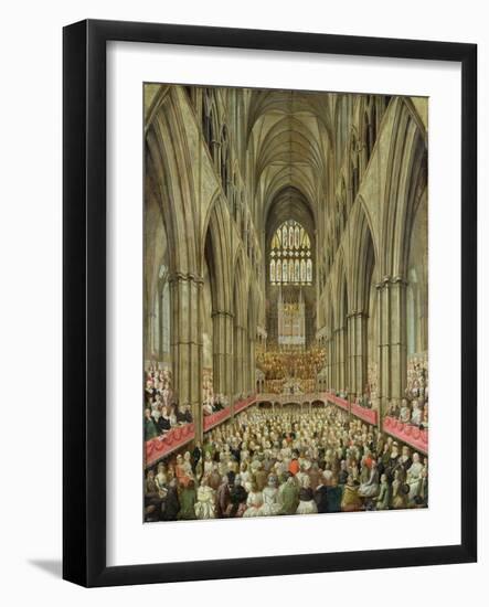 An Interior View of Westminster Abbey on the Commemoration of Handel's Centenary-Edward Edwards-Framed Giclee Print