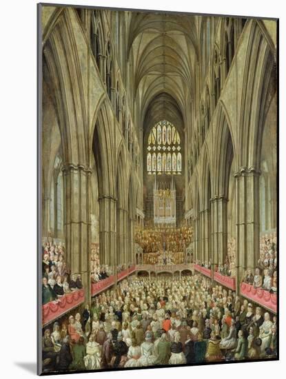 An Interior View of Westminster Abbey on the Commemoration of Handel's Centenary-Edward Edwards-Mounted Giclee Print