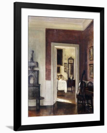 An Interior with a Cello-Carl Holsoe-Framed Giclee Print