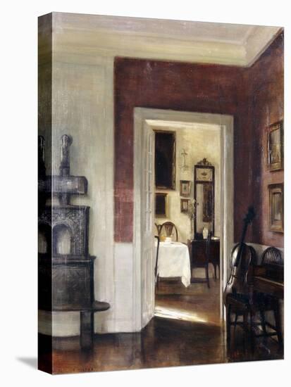 An Interior with a Cello-Carl Holsoe-Stretched Canvas