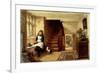 An Interior with a Girl Playing with Cats-Robert Collinson-Framed Giclee Print