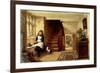 An Interior with a Girl Playing with Cats-Robert Collinson-Framed Giclee Print