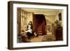 An Interior with a Girl Playing with Cats-Robert Collinson-Framed Giclee Print