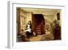 An Interior with a Girl Playing with Cats-Robert Collinson-Framed Giclee Print