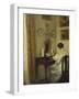 An Interior with a Girl Reading at a Desk-Carl Holsoe-Framed Giclee Print