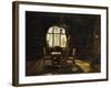 An Interior with a Lady Reading by a Window-Rudolf Konopa-Framed Giclee Print